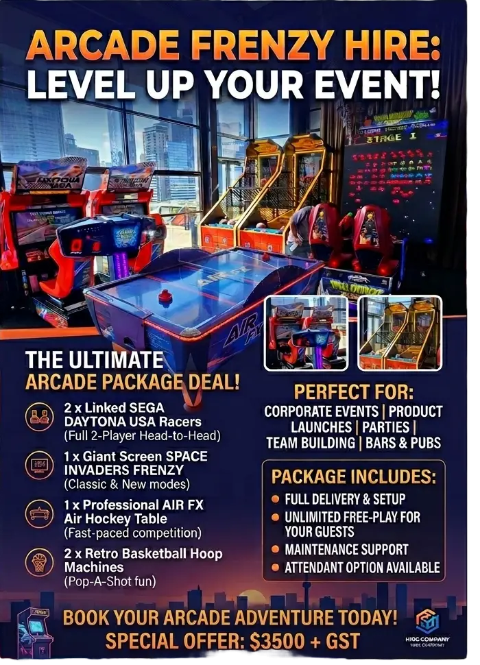 arcade hire combo package deal